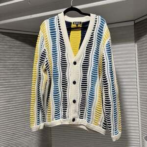 Vintage Inserch Men's Multicolor Graphic Cardigan Sweater XL